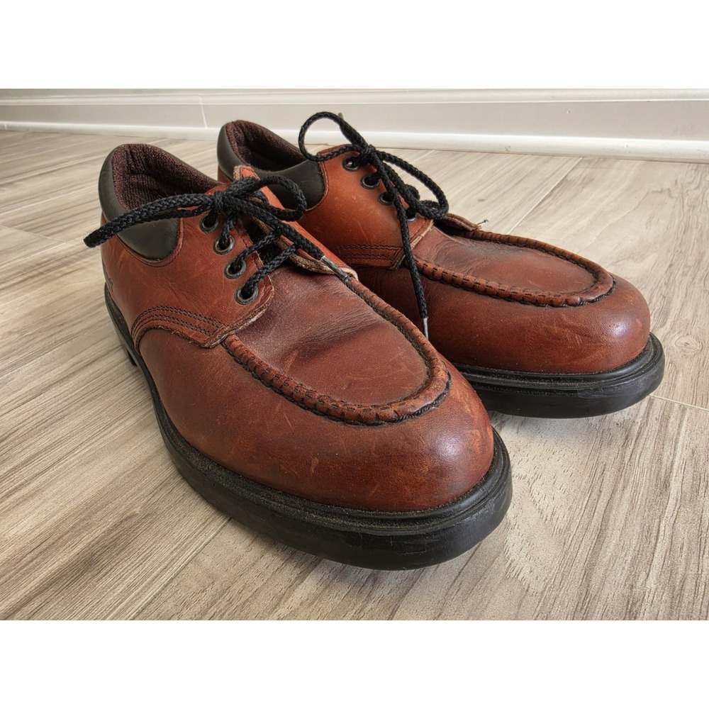 Red Wing Moc Toe Oxford Shoes Mens 10 Brown Leather - Picture 2 of 11